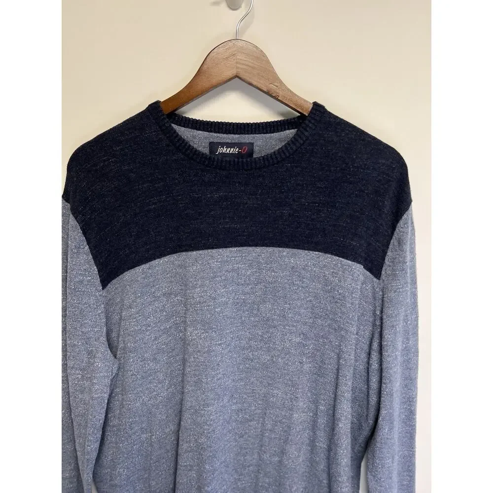 JOHNNIE-O Mens‎ Crewneck Weston Sweater Large Colorblock Preppy Business Casual